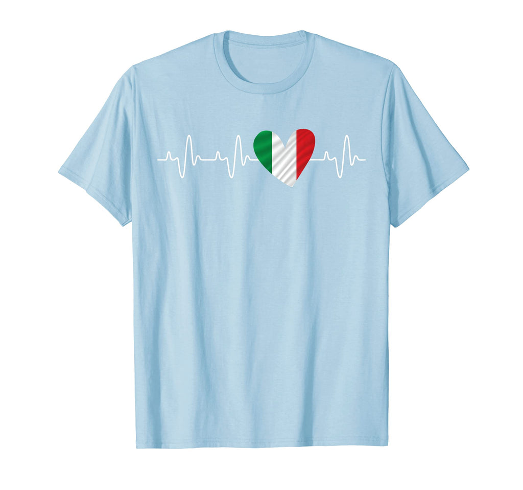 Heartbeat Italian Italy Soccer Funny T-Shirt - Trendy Graphic for Adults
