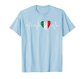 Heartbeat Italian Italy Soccer Funny T-Shirt - Trendy Graphic for Adults