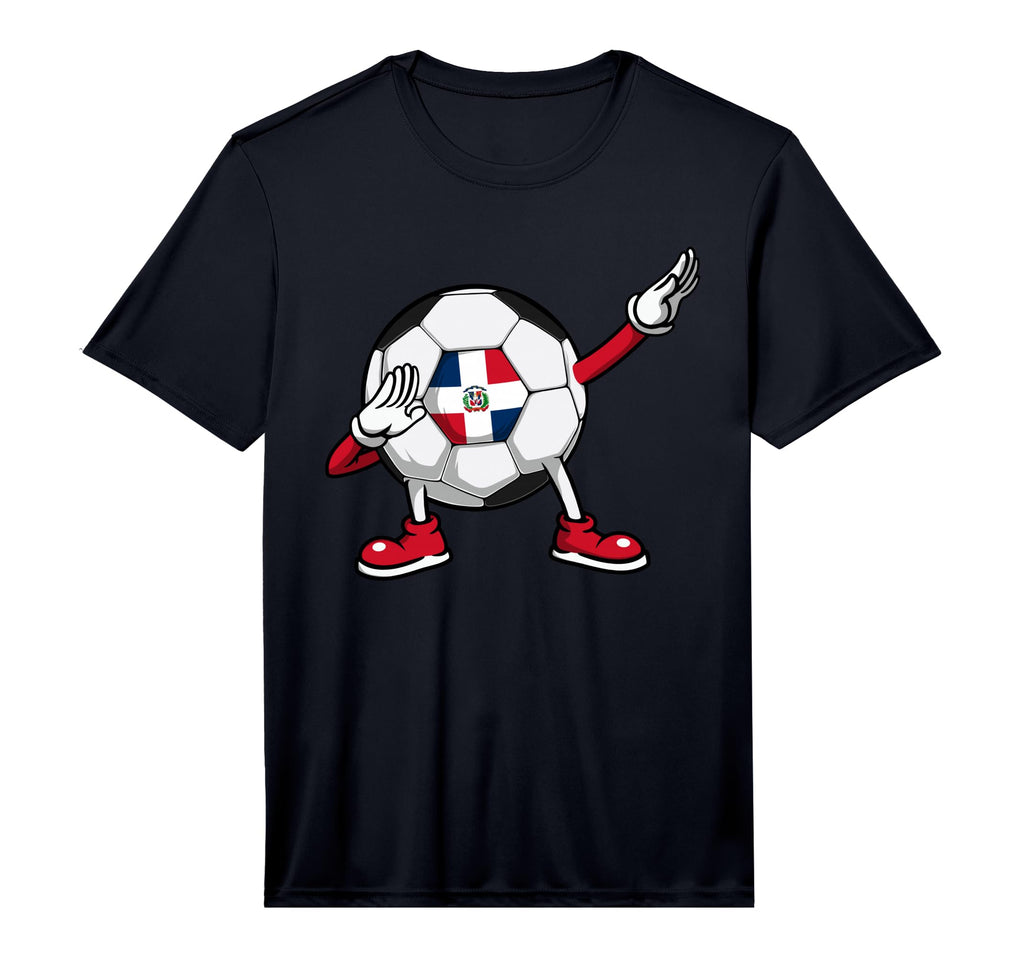 Dabbing Soccer Dominican Republic T-Shirt - Graphic Print for Adults