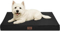 Outdoor Dog Bed for Small Dogs, Waterproof Dog Crate Bed for Small Dogs, Orthopedic Egg Crate Foam Puppy Beds with Washable and Removable Oxford Cover, Black