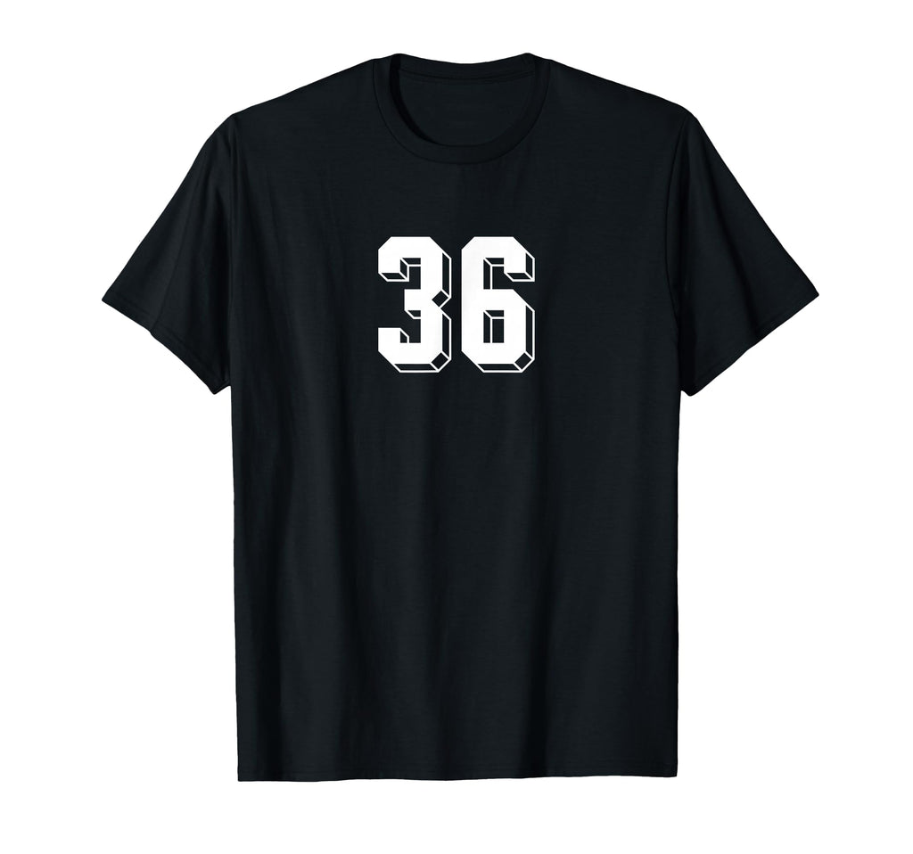 Number 36 80S 90S Soccer Team Jersey T-Shirt - Casual Everyday Wear Unisex