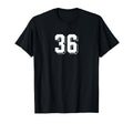 Number 36 80S 90S Soccer Team Jersey T-Shirt - Streetwear Style for Adults