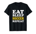 Soccer Lover Eat Sleep Soccer T-Shirt - Fun Novelty Design for Adults