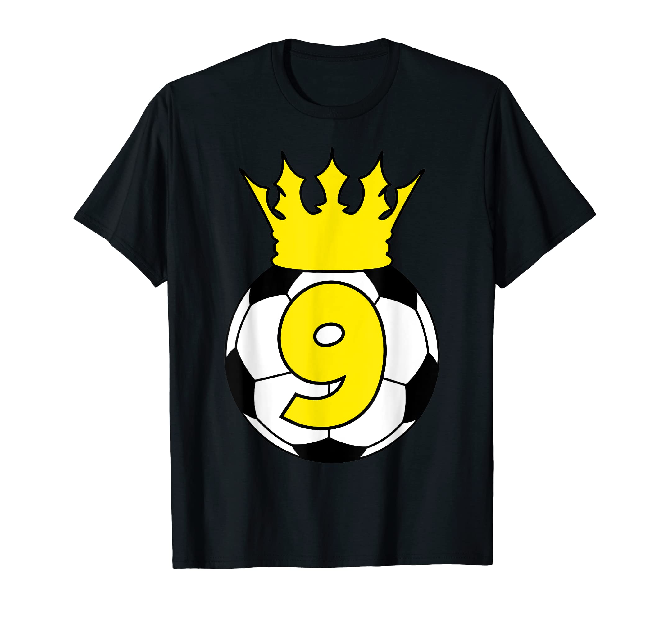Soccer Football Yellow 9Th T-Shirt - Casual Everyday Wear for Adults