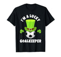 Goalkeeper St Patricks Day Novelties T-Shirt - Minimalist Print for Adults