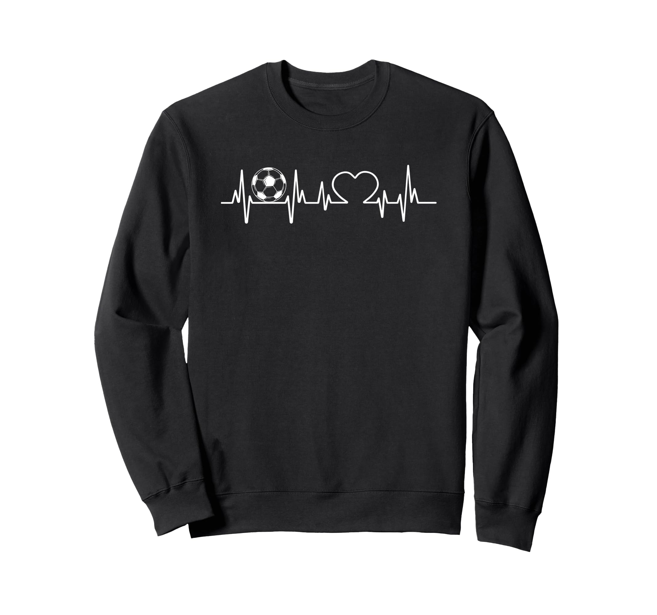 Soccer Heartbeat Love Passion Sweatshirt - Minimalist Print Men Women