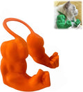 Funny Cat Muscle Arm, 3D Print Cat Neck Arm with Muscles, Funny Pet Prop Boom Arm, for Kitten Birthday Party Supplies(Orange)
