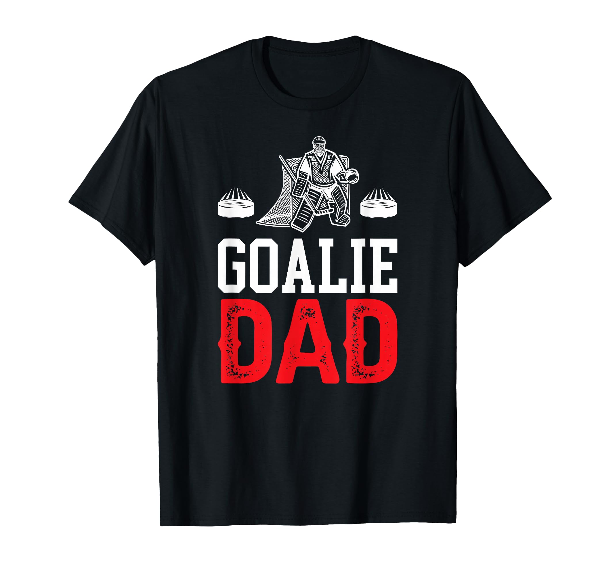 Ice Hockey Goalie Dad Ice Hockey T-Shirt - Novelty Apparel for Adults