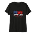 Soccer Distressed American Flag Soccer T-Shirt - Minimalist Print Unisex