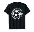 Eat Sleep Soccer Repeat Goalie T-Shirt - Aesthetic Graphic for Adults