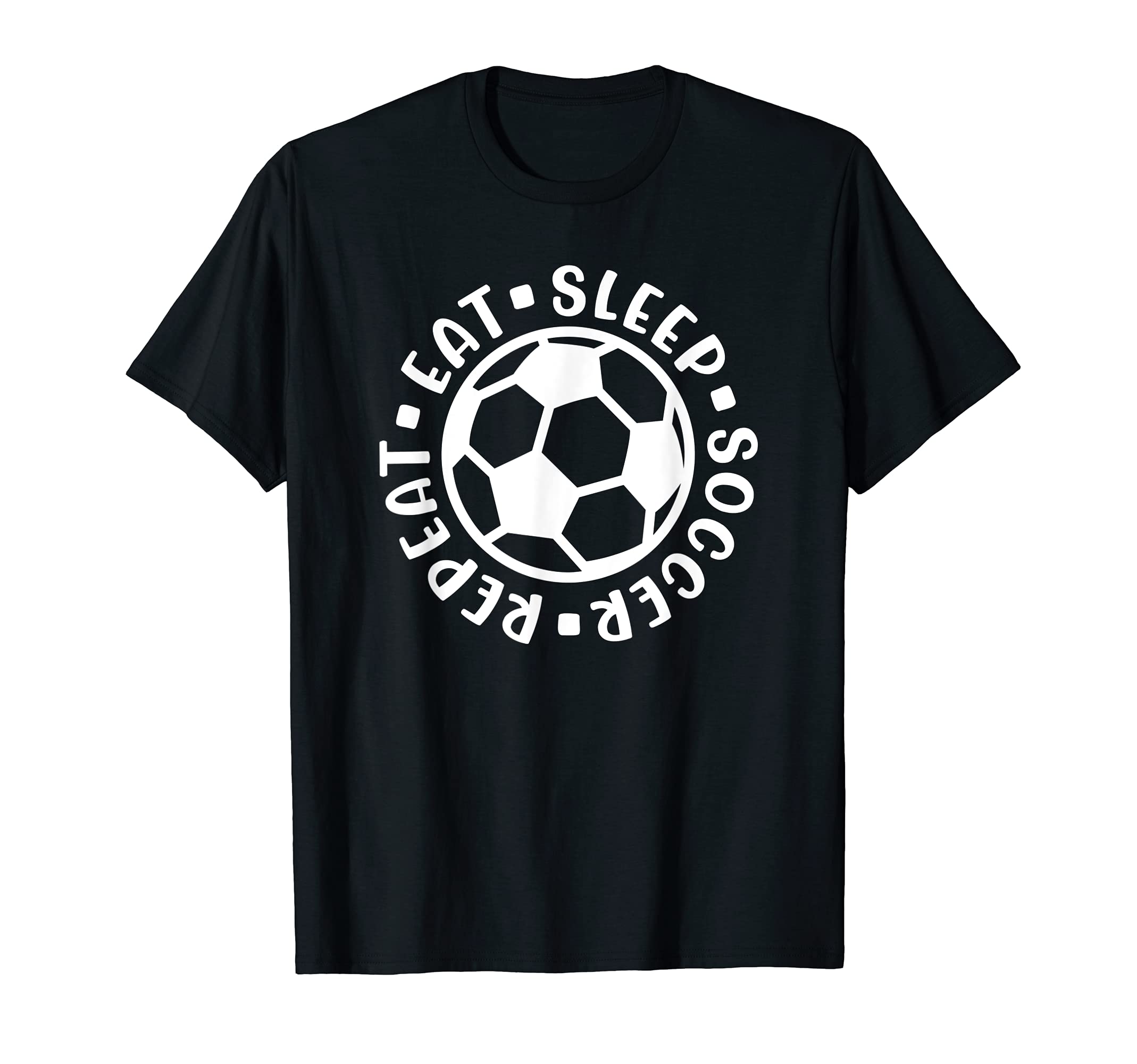 Eat Sleep Soccer Repeat Goalie T-Shirt - Aesthetic Graphic for Adults