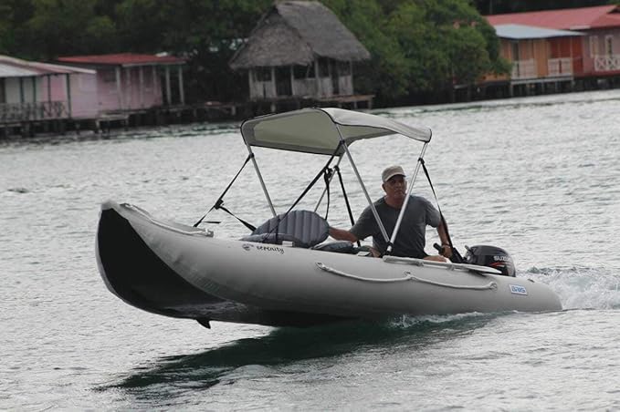 BRIS 15.4ft Inflatable Kayak 4 Person Canoe Boat