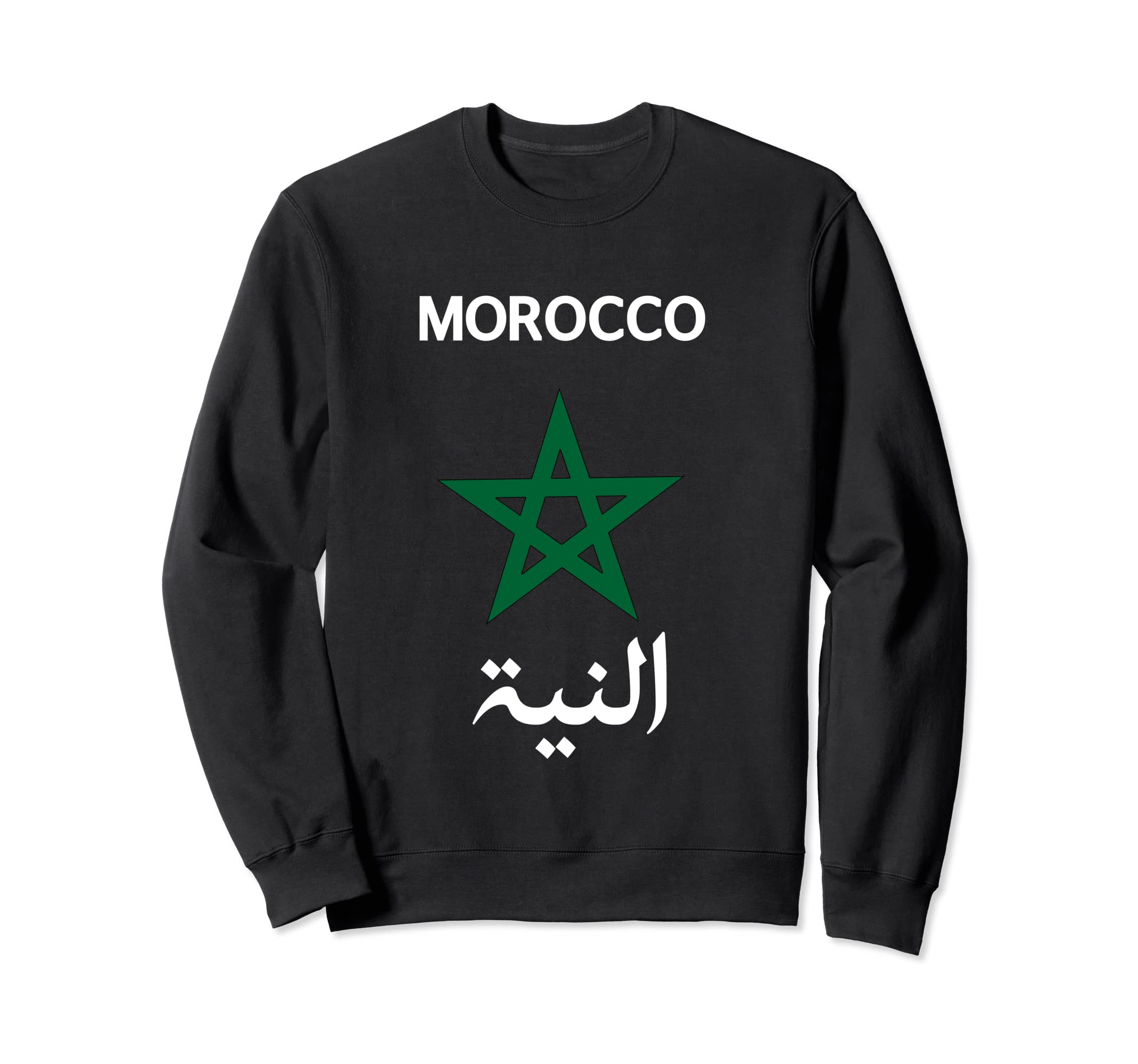 Morocco Flag Moroccan Soccer Sweatshirt - Casual Everyday Wear Unisex