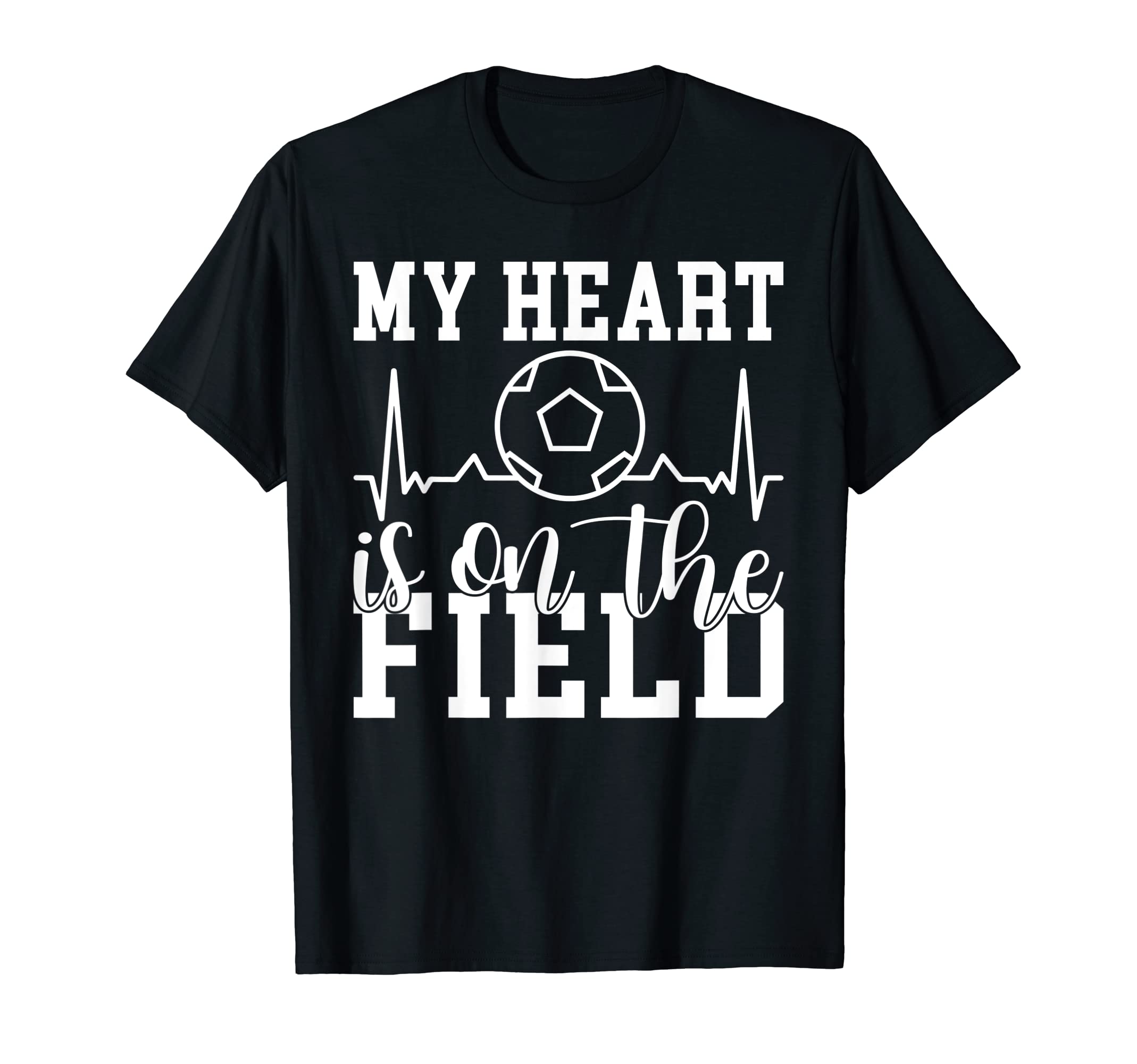 My Heart Is Field Soccer T-Shirt - Streetwear Style Unisex