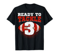 Football 3Rd Birthday Player Tackle T-Shirt - Custom Art Print for Adults