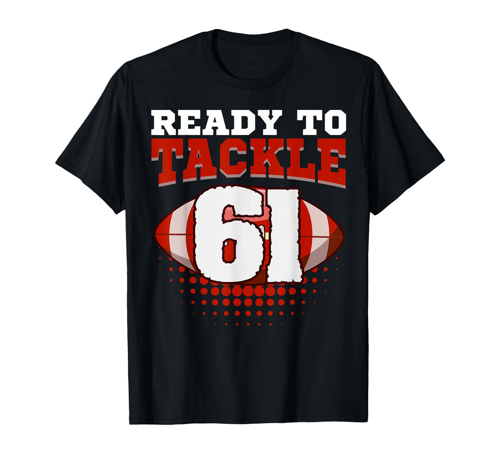 Football 61St Birthday Player T-Shirt - Aesthetic Graphic for Adults