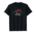 Flowers Red Soccer Grandma T-Shirt - Trendy Graphic for Adults