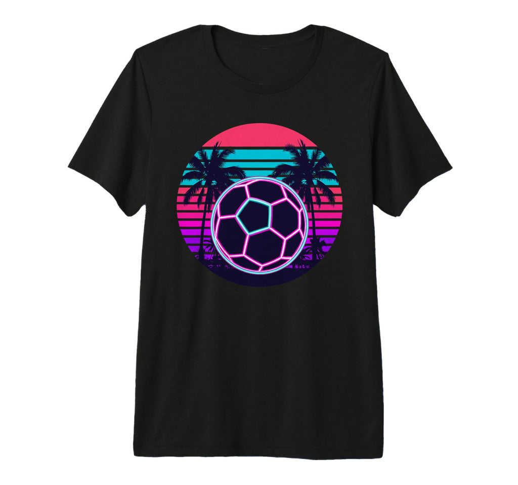 Beach Palm Soccer Ball Football Tri T-Shirt - Trendy Graphic Men Women
