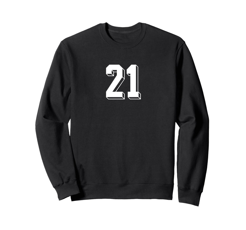 Number 21 80S 90S Soccer Team Sweatshirt - Casual Everyday Wear Men Women