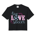 Live Love Soccer Player Female Soccer T-Shirt - Graphic Print Men Women