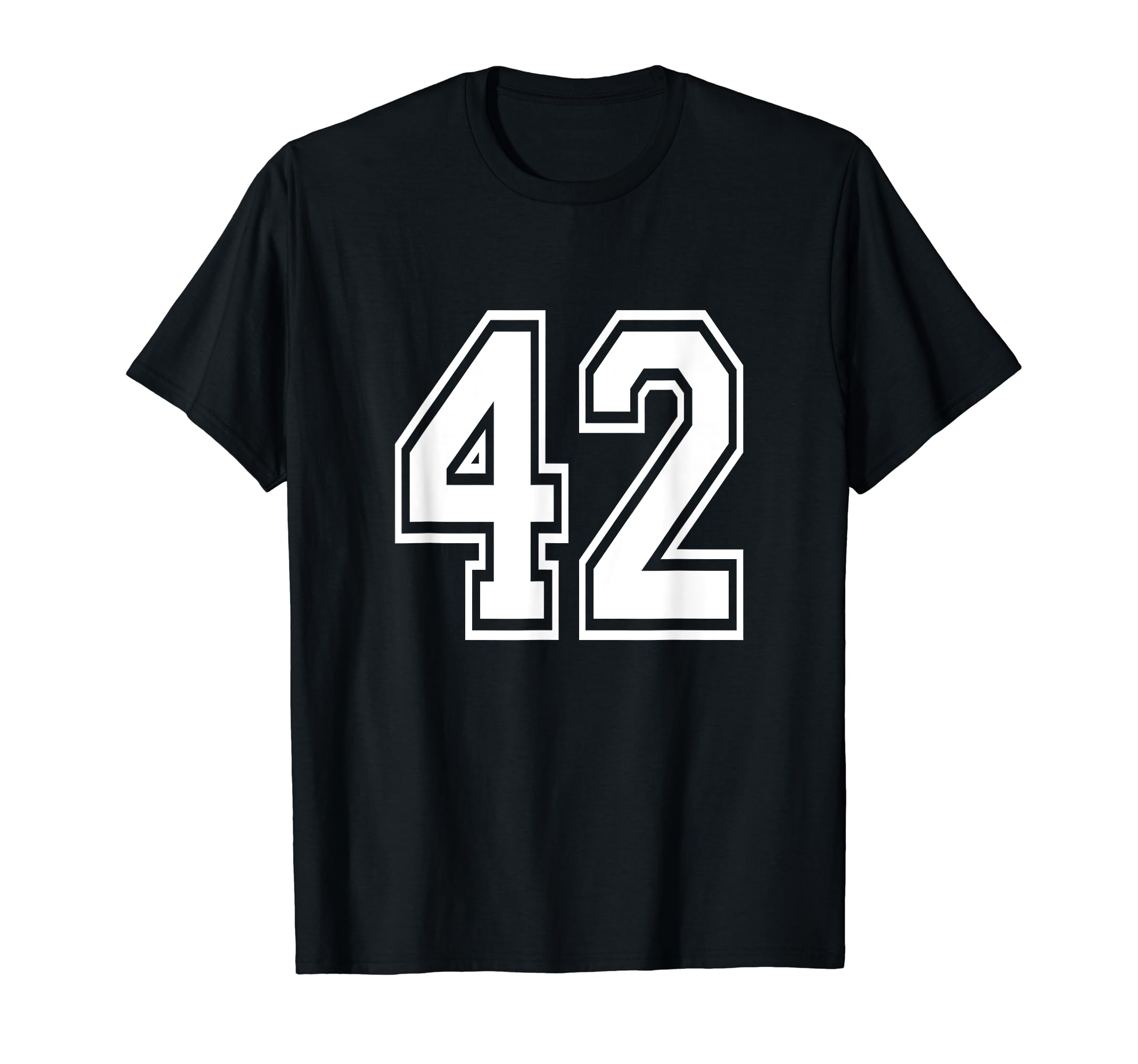 Number 42 Birthday Varsity Sports T-Shirt - Casual Everyday Wear Unisex