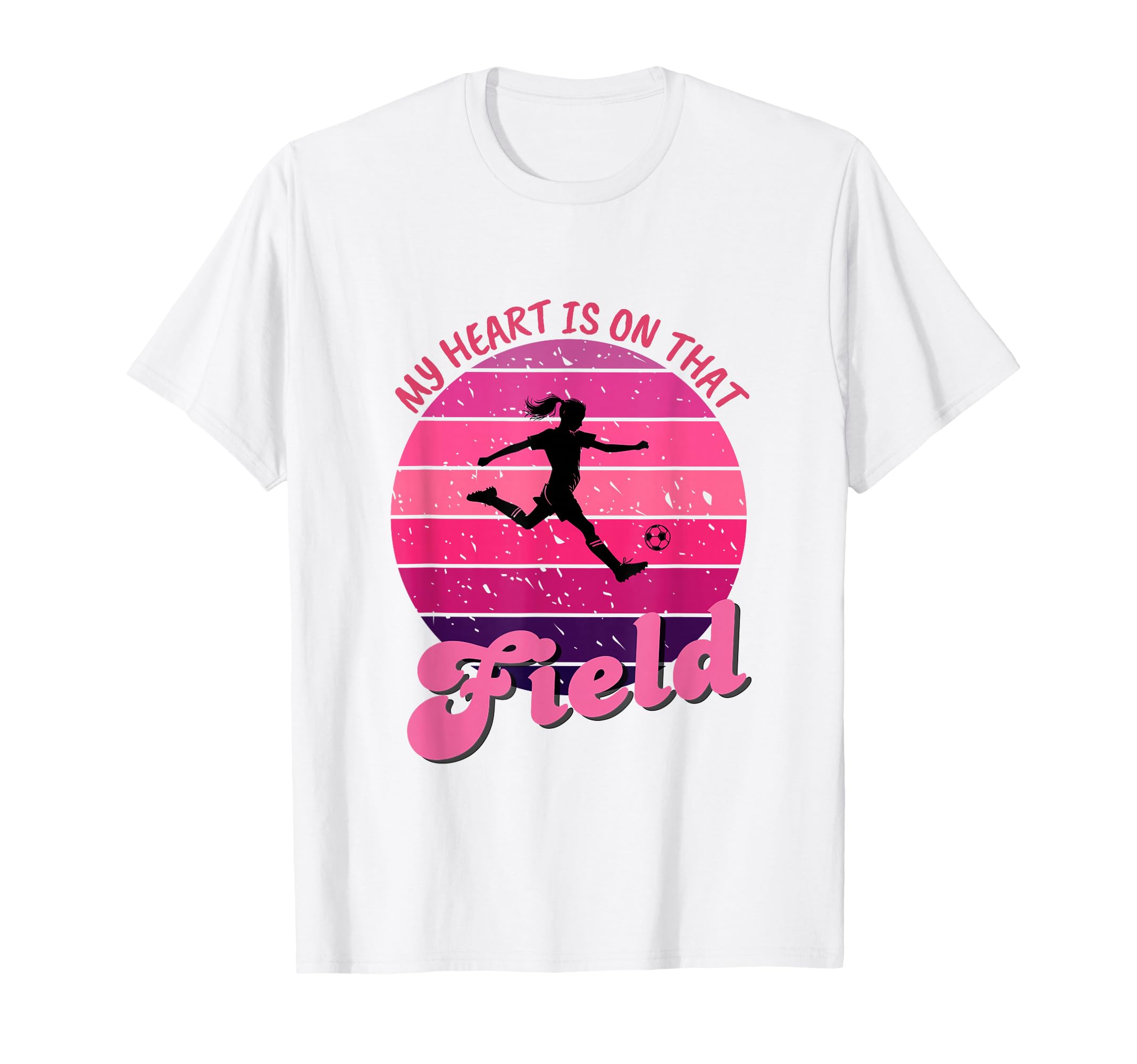 Soccer Mom My Heart Is That Field T-Shirt - Casual Everyday Wear Men Women
