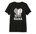 Ball Nana Grandma Heart Baseball T-Shirt - Custom Art Print for Adults