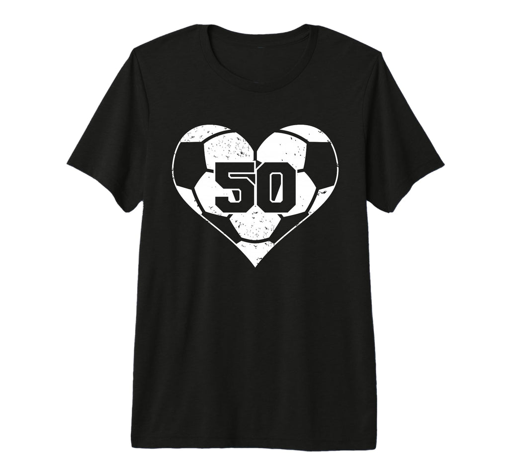 Soccer Heart Number 50 Jersey Sports T-Shirt - Trendy Graphic Men Women