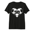 Soccer Heart Number 50 Jersey Sports T-Shirt - Trendy Graphic Men Women