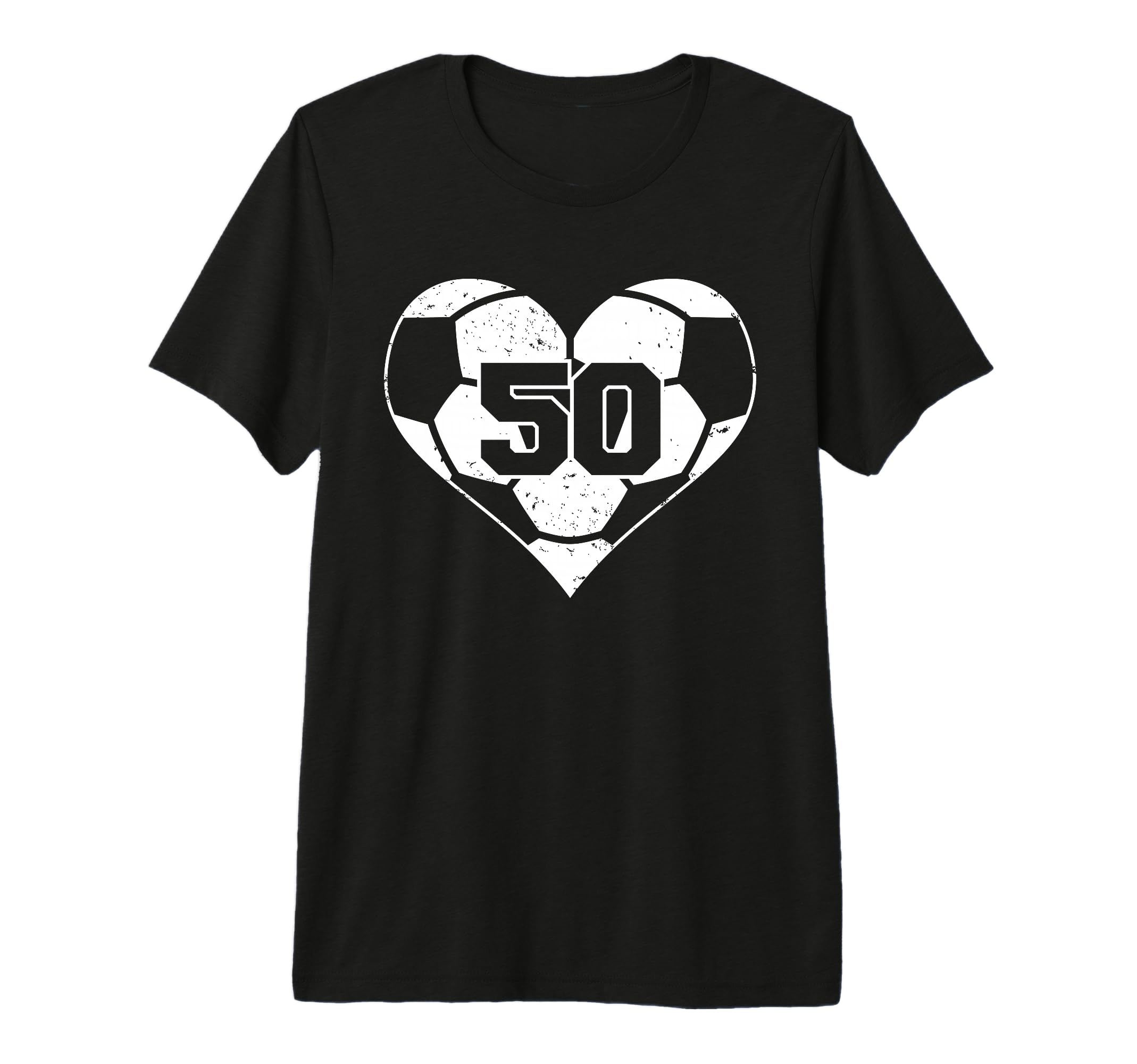 Soccer Heart Number 50 Jersey Sports T-Shirt - Trendy Graphic Men Women