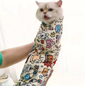 Magic Cat Wrap for Cutting Nails & Grooming, Self Adherent Fabric Wrap for Cats, Multi Functional Pet Grooming Towel Blanket, Wrap Snug and Groom for Cats, 21.7 in, Under 11 Ibs