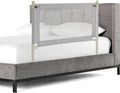 BABY JOY Bed Rail for Toddlers, 47''Long, Height Adjustable & Foldable Baby Bed Rail Guard w/Storage Pocket & Double Safety Child Lock for Kids Twin Double Full Size Queen King Mattress (Grey)