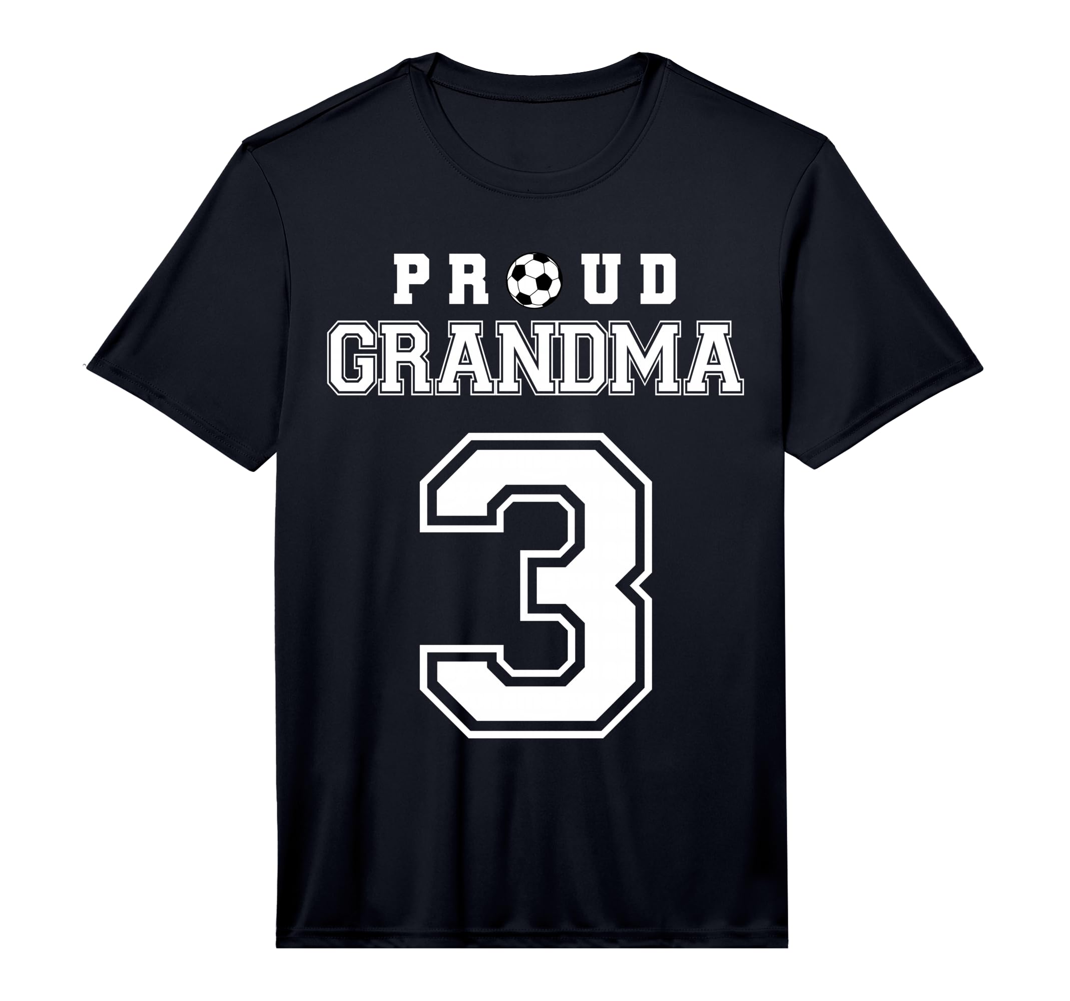 Number 3 Custom Proud Soccer Futbol T-Shirt - Minimalist Print for Adults
