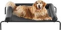 RRPETHOME Large Elevated Cooling Dog Bed, Raised Dog Cot Beds for Large Dogs, Elevated Outdoor Pet Cot, Chew Proof Portable Cooling Pet Cot with Skid-Resistant Feet and Breathable Mesh