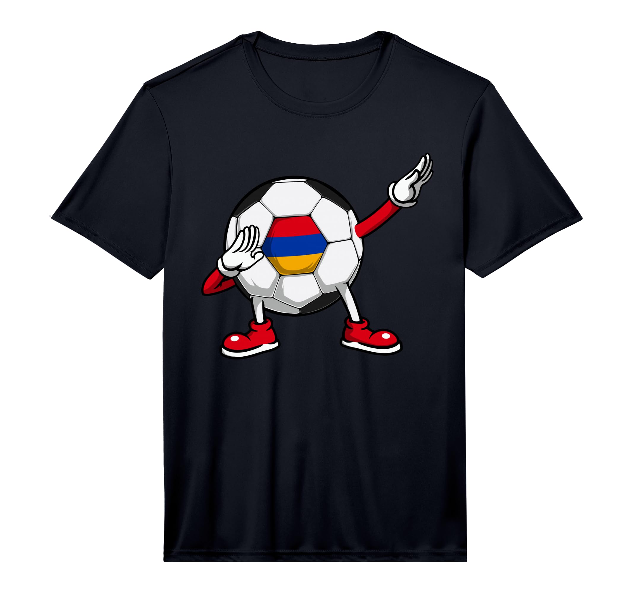 Funny Dabbing Soccer Armenia Jersey T-Shirt - Casual Everyday Wear Unisex