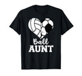 Ball Aunt Heart Funny Soccer Volleyball T-Shirt - Unique Graphic Men Women