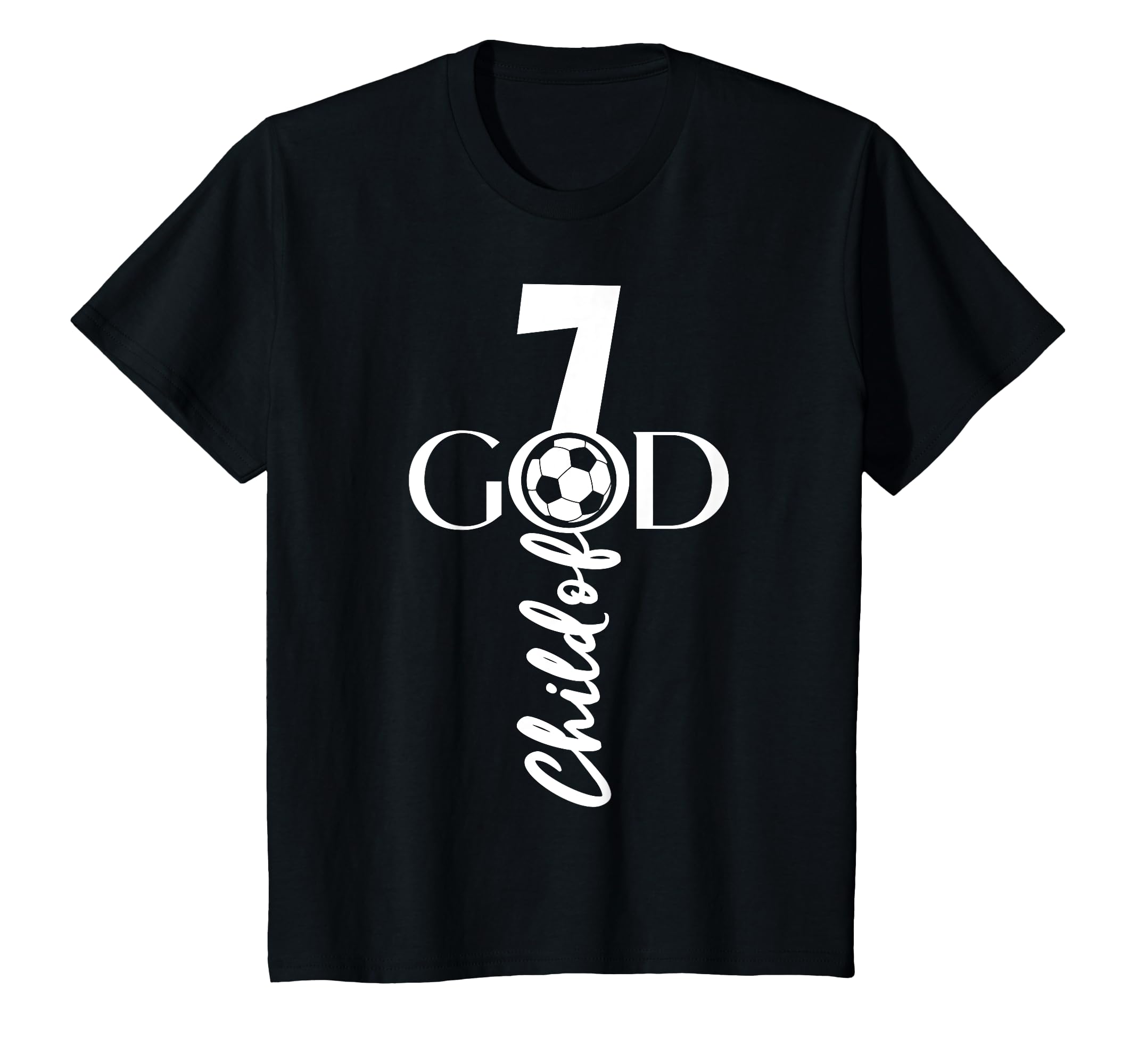 Jesus Christ 7 Years Child God Soccer T-Shirt - Aesthetic Graphic Unisex