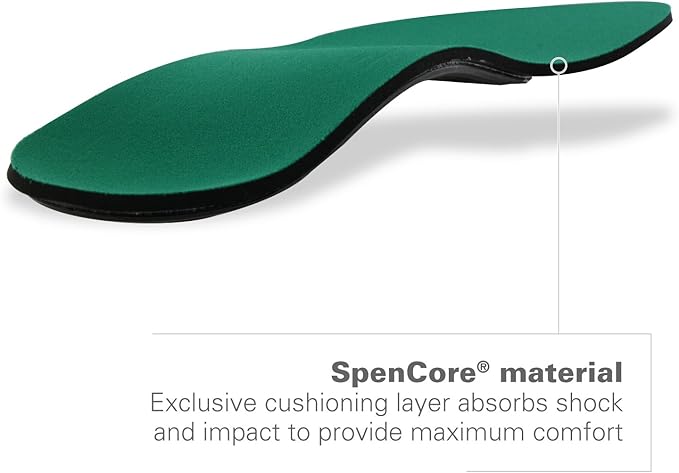 Spenco Rx Orthotic Arch Support Full Length Shoe Insoles, Men's 12-13.5, Green