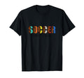 Soccer Love Peace Funny Colorful T-Shirt - Novelty Apparel Men Women