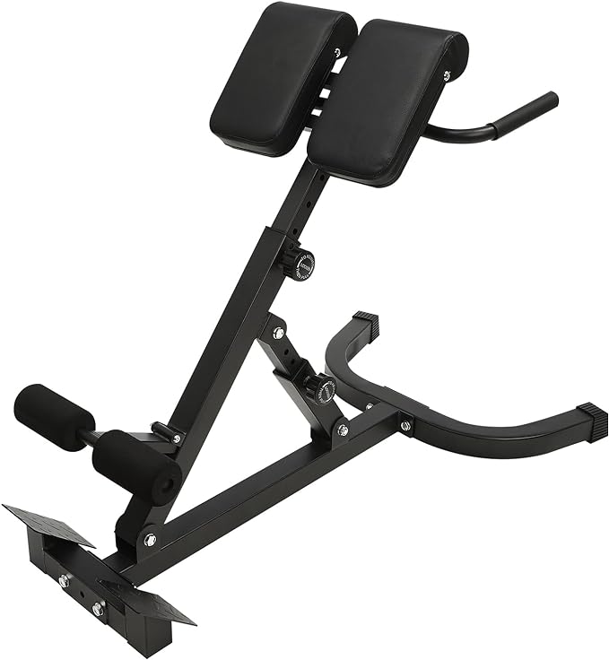 Multi-functional Bench Adjustable Design, Hyper Back Extension Roman Chair with Foldable Storage Design, Ab Sit up Bench for Slimming, Fat-Burning, Strength Training