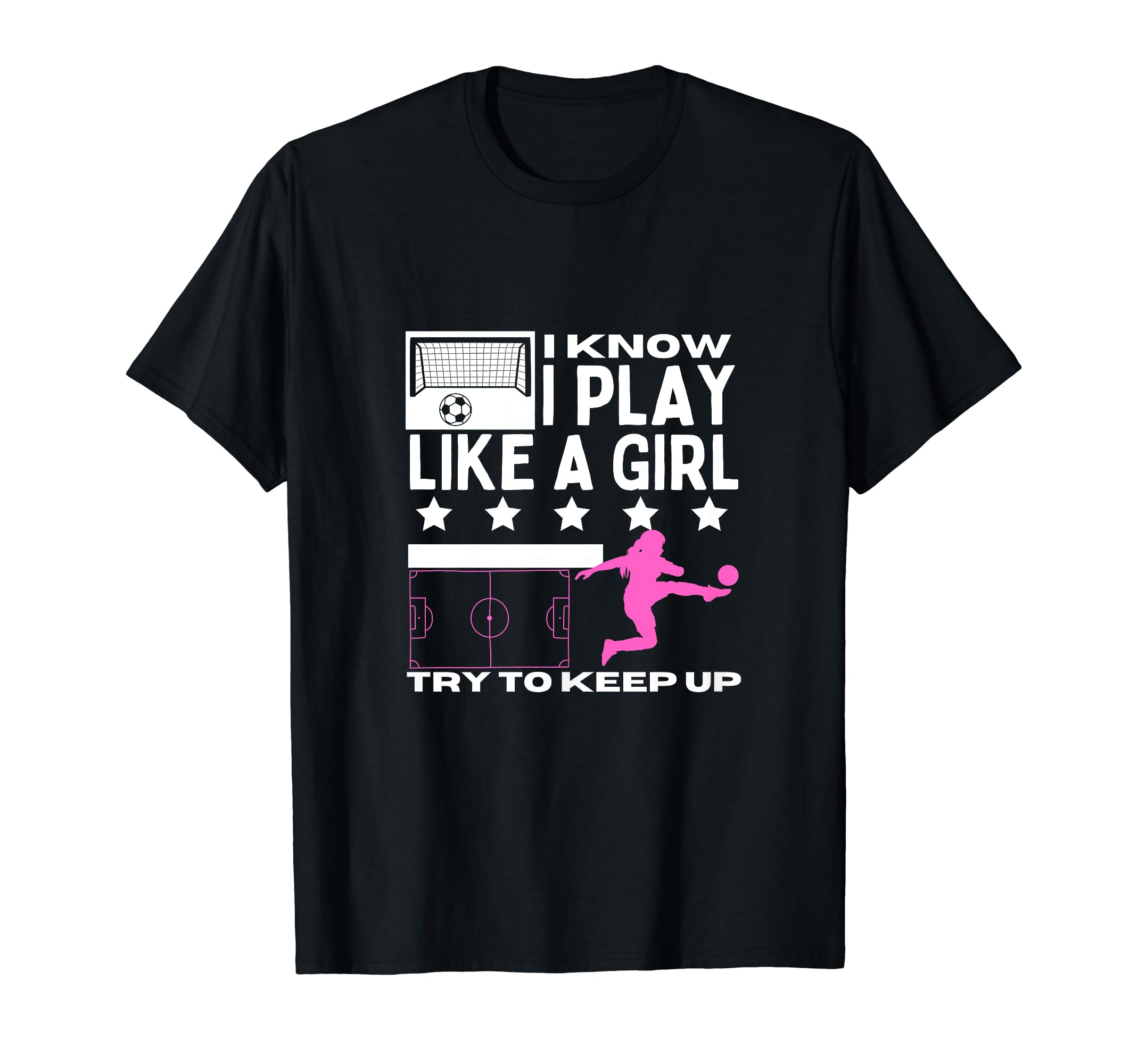 Soccer Player I Play Like Funny T-Shirt - Casual Everyday Wear for Adults