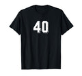 Number 40 80S 90S Soccer Team Jersey T-Shirt - Unique Graphic Men Women