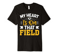 Soccer Player My Heart Is That Field T-Shirt - Casual Everyday Wear Unisex