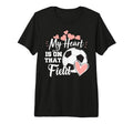 My Heart Is That Soccer Field Football Mom T-Shirt - Trendy Graphic Unisex
