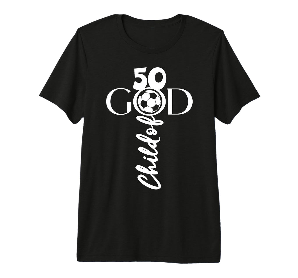 Jesus Christ 50 Years Child God Soccer T-Shirt - Graphic Print for Adults