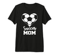 Soccer Mom Heart Funny Soccer Tri Blend T-Shirt - Graphic Print for Adults