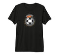 Crown Soccer Ball Soccer Coach Tri T-Shirt - Fun Novelty Design Unisex