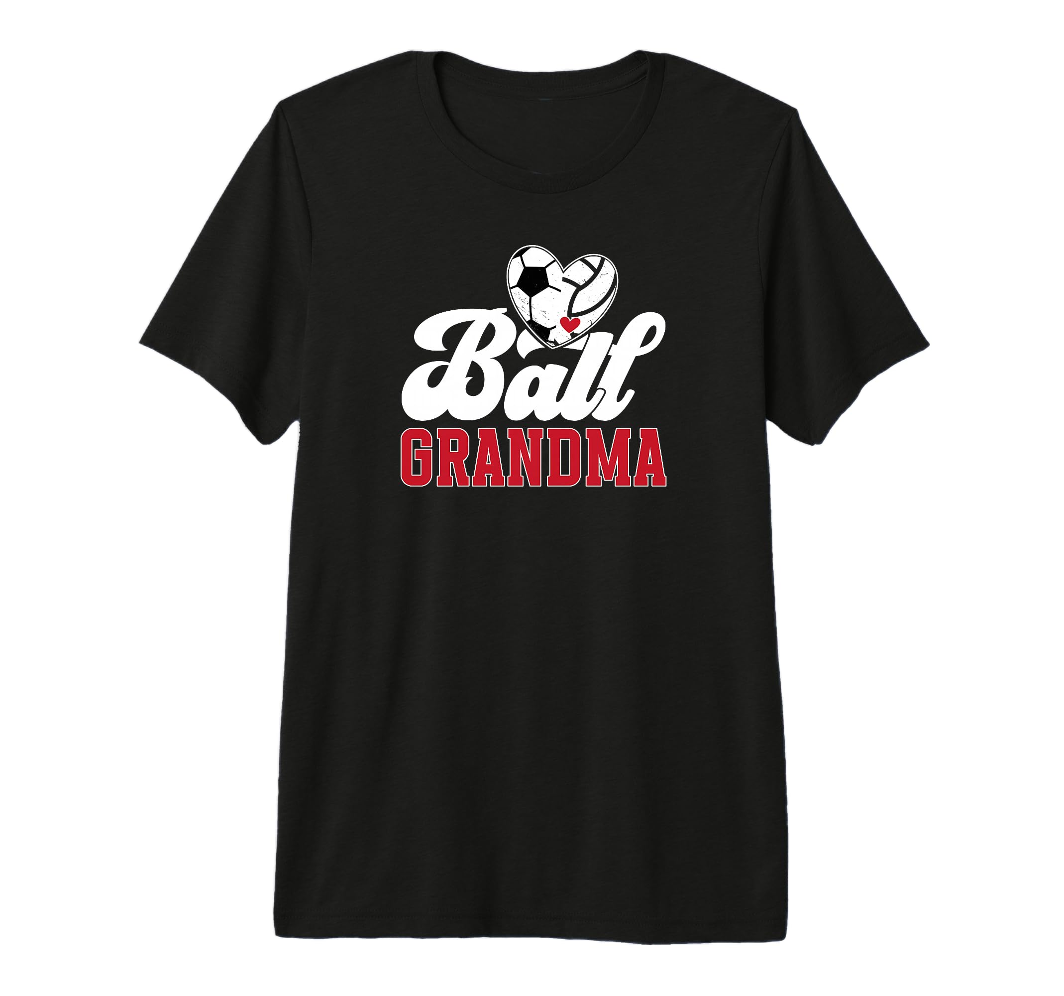 Ball Grandma Heart Soccer Volleyball T-Shirt - Unique Graphic Unisex