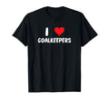 I Love Goalkeepers Heart Goalkeeping T-Shirt - Minimalist Print Unisex