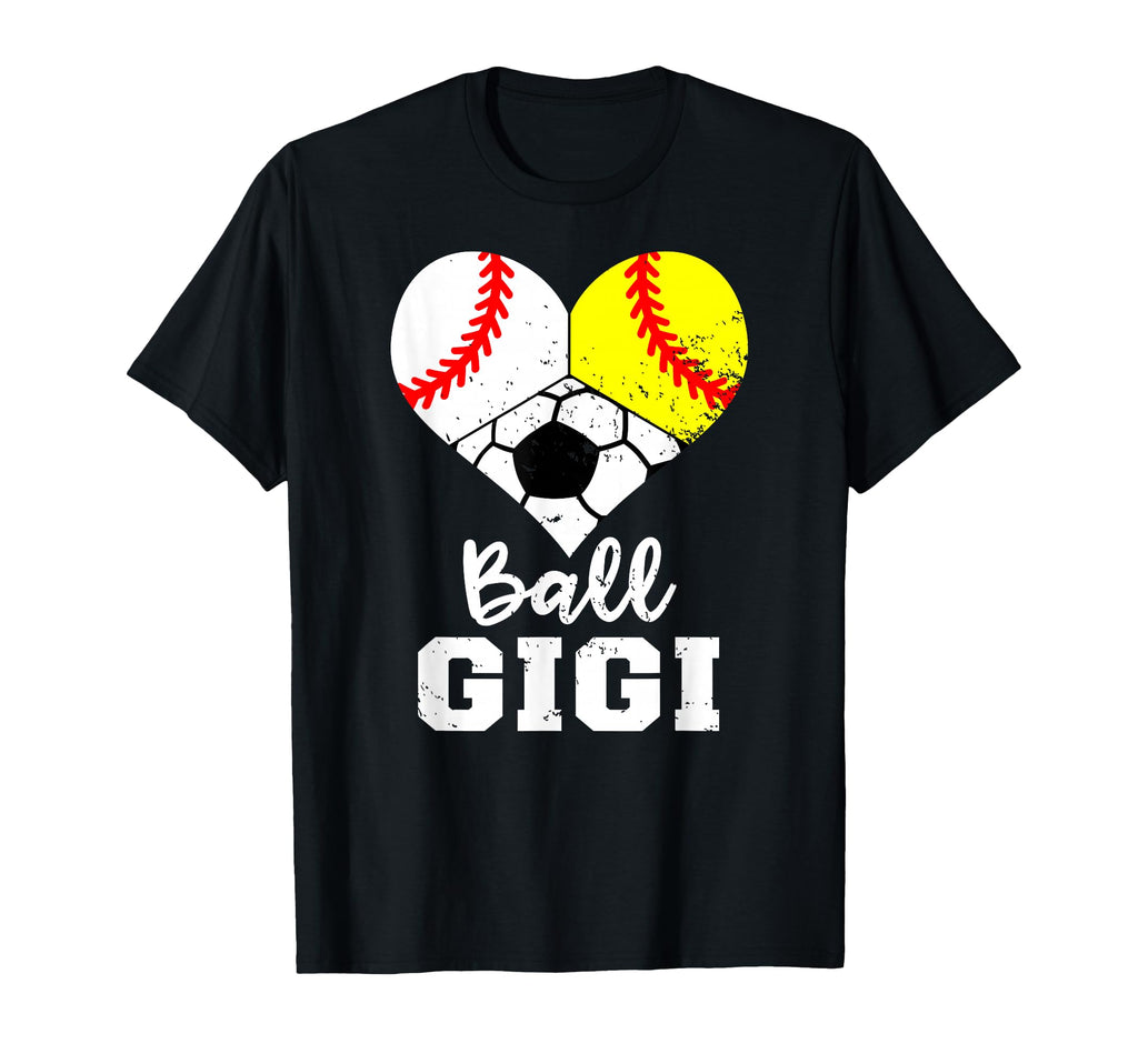 Ball Gigi Heart Funny Baseball Softball T-Shirt - Graphic Print for Adults